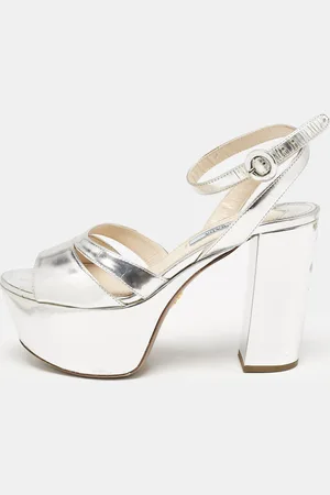 Prada Leather Ankle Strap Platform Sandals Size 36