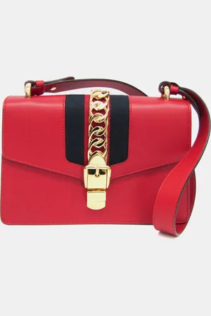 Gucci Leather Sylvie Shoulder Bag