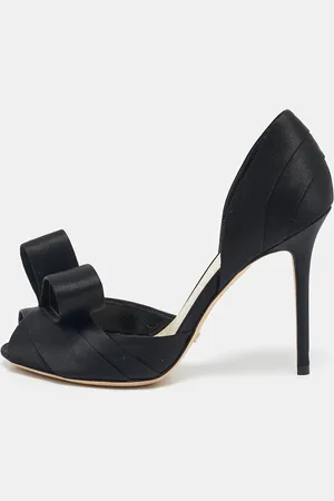 Dior Satin Peep Toe Bow D