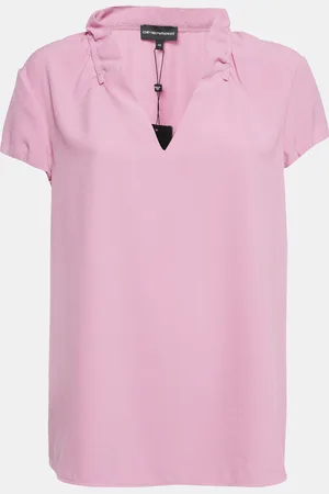 Emporio Armani Stretch Crepe Short Sleeve Top L