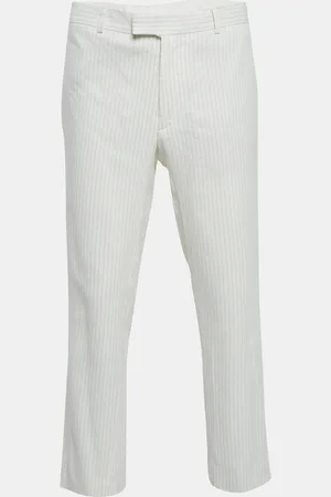 Sandro Stripe Linen Blend Straight Leg Pants XXL