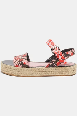 LOUIS VUITTON Monogram Jungle Dots Hibiscus Espadrille Sandals Size 39
