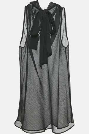 Emporio Armani Sheer Crepe Sleeveless Top M