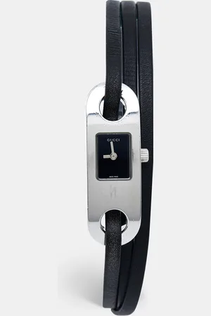Gucci Stainless Steel Leather 6100L Women