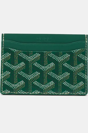 GOYARD Ine Coated Canvas and Leather Saint Sulpice Card Holder