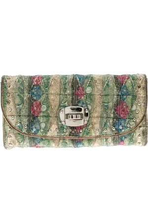 Miu Miu Embellished Jacquard Wallet