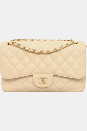CHANEL Caviar Leather Jumbo Classic Double Flap Bag