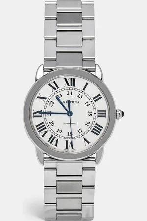 Cartier Silvered Opaline Stainless Steel Ronde Solo WSRN0012 Men