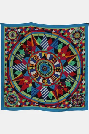 Hermès Multicolour Rose De Compas Cashmere Scarf