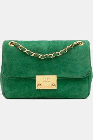 CHANEL Small Suede and Lambskin Pagoda Flap