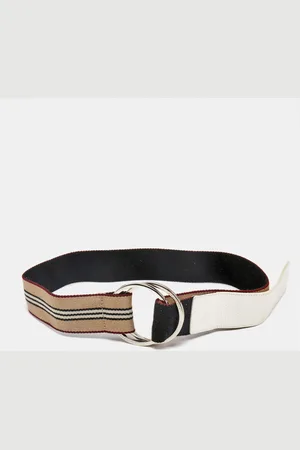 Burberry Icon Stripe Canvas Ring Buckle Belt 100CM