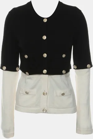 CHANEL & Off-White Cashmere Detachable Buttoned Cardigan FR Women 36