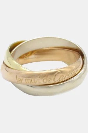 Cartier 18K Yellow, White, Rose Trinity Ring EU 51