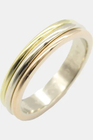 Cartier 18K Yellow, and White Gold Vendome Ring EU 48