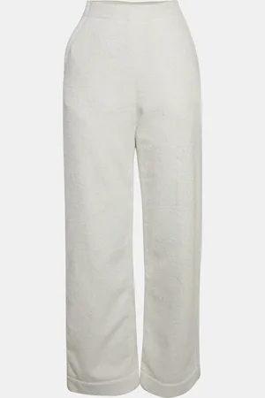 Alaïa Terry Cotton Straight Leg Track Pants S