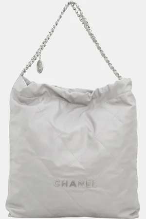 CHANEL Light Calfskin Leather Large 22 Shoulder Bag