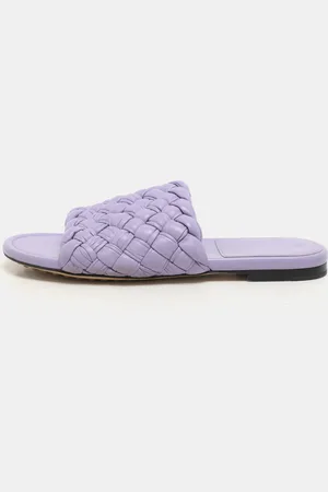 Bottega Veneta Intrecciato Leather Slide Sandals Size 37