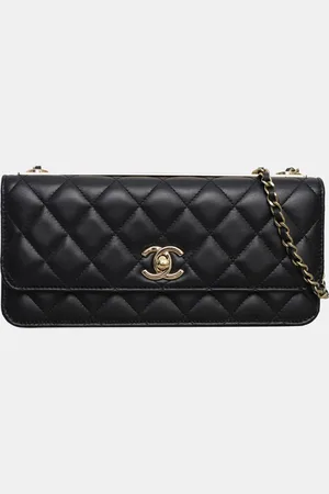 CHANEL Quilted Lambskin Leather CC Trendy Wallet on Chain