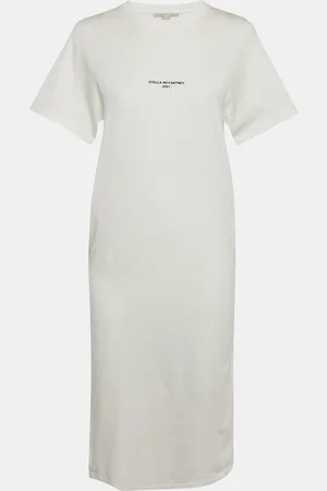 Stella McCartney Logo Print Cotton Knit T-Shirt Dress S