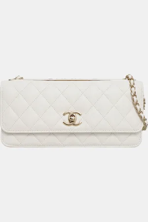 CHANEL Quilted Lambskin Leather CC Trendy Wallet on Chain