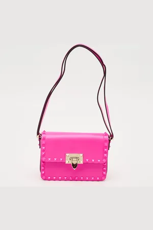 VALENTINO Leather Rockstud Flap Shoulder Bag
