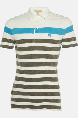 Burberry Striped Cotton Polo T-Shirt M