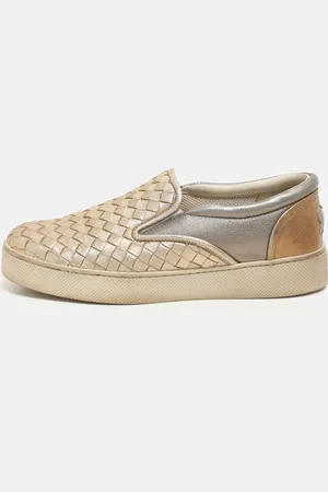 Bottega Veneta Intrecciato Suede Dodger Slip On Sneakers 36