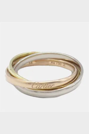 Cartier 18K Yellow, Rose, Gold Trinity Ring EU 54