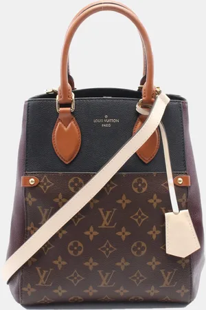 LOUIS VUITTON Fold Tote Mm Hand Crossbody Bag Monogram Leather Noir