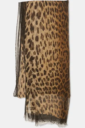 Moschino Animal Print Silk Scarf