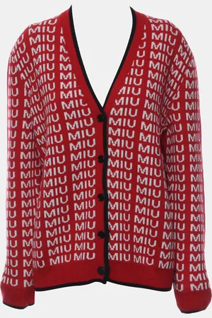 Miu Miu Wool Logo Knitted Cardigan EU 36