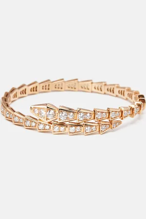Bvlgari Serpenti Viper Diamonds 18k Rose Bracelet M