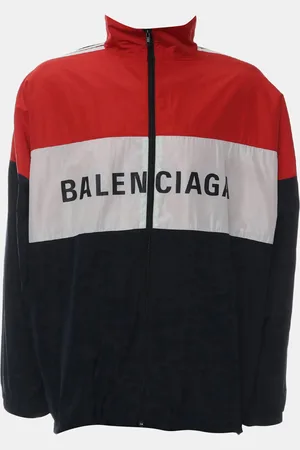 Balenciaga Colorblock Logo Windbreaker Jacket EU 34