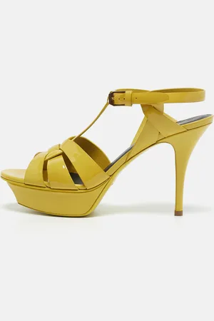 Saint Laurent Saint Laurent Patent Leather Tribute Platform Sandals Size 38.5