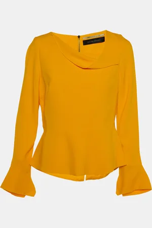 Roland Mouret Crepe Asymmetric Neck Top L