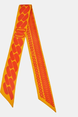 Hermès /Orange Printed Silk Clic C