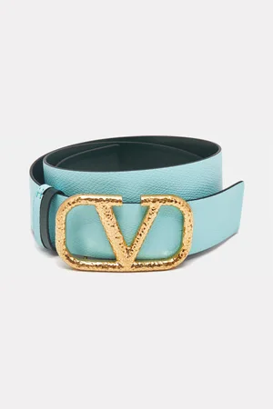 VALENTINO /Green Leather Vlogo Reversible Belt 85CM