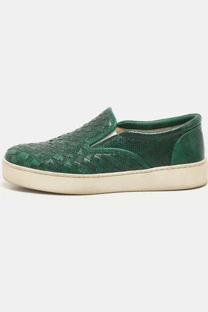 Bottega Veneta Intrecciato Karung Leather Dodger Slip On Sneakers Size 36.5