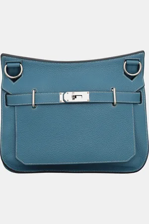 Hermès Bleu Jean Clemence Leather Jypsiere 31 Bag