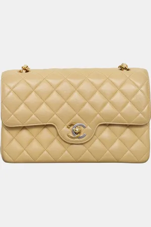 CHANEL Quilted Lambskin Leather Vintage Timeless Double Flap Bag