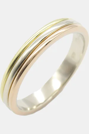 Cartier 18K Yellow, and White Gold Vendome Ring EU 58