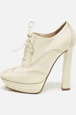Bottega Veneta Brogue Leather Oxford Platform Booties Size 39