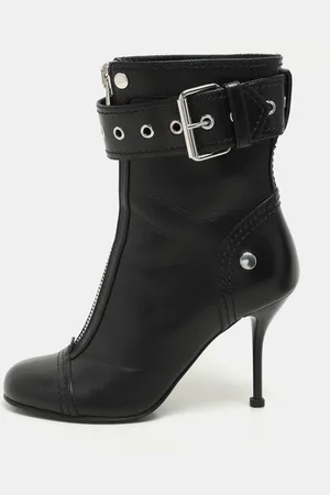 Alexander McQueen Leather Ankle Length Boots Size 36