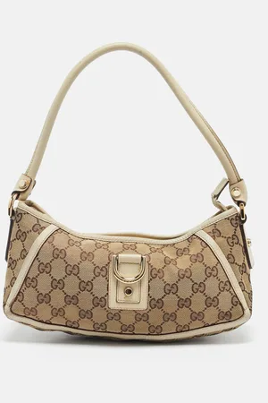 Gucci Off /Beige GG Canvas Abbey D-Ring Pochette