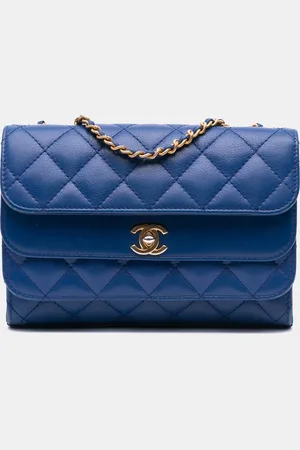 CHANEL CC Quilted Calfskin Triple Flap