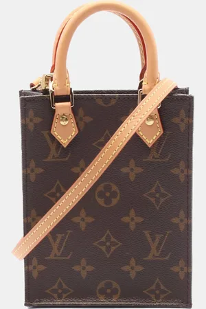 LOUIS VUITTON Petit Sac Plat Hand Crossbody Bag Monogram Leather