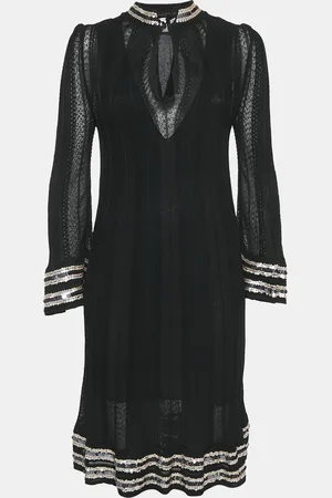M Missoni Patterned Knit Sequin Detail Short Dress M