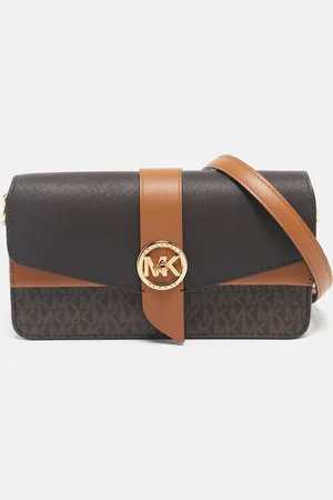 Michael Kors Signature Coated Canvas Medium Greenwich Top Handle Bag