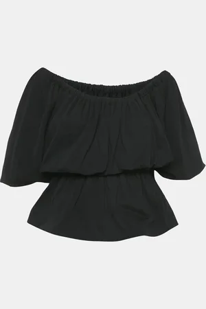 DRIES VAN NOTEN Cotton Knit Elasticized Detail Top S