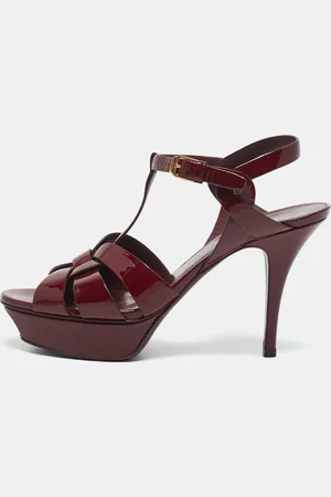 Saint Laurent Saint Laurent Patent Leather Tribute Platform Sandals Size 39